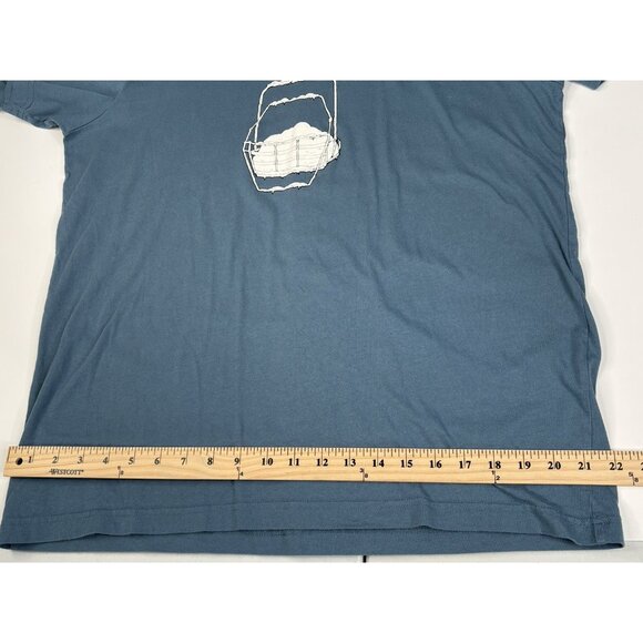 Ski The East Graphic Crewneck Tee T-Shirt Men’s XL Snow Lift Blue Cotton - Picture 8 of 11